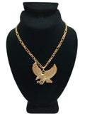 Gold Colored Chain With Eagle Pendant