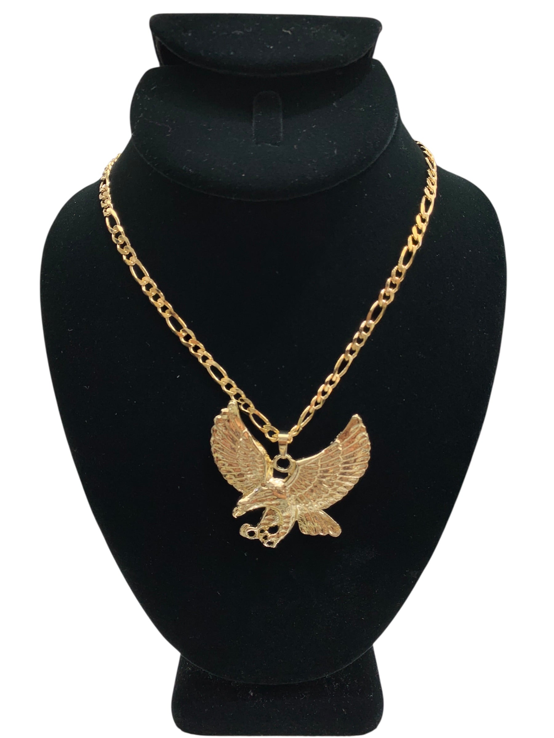 Gold Colored Chain With Eagle Pendant